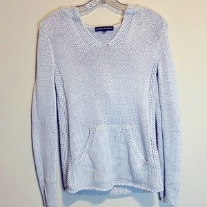 Catherine Malandrino Pale Blue Hoodie Sweater w Kangaroo Pocket